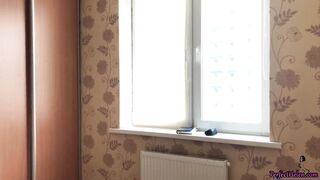 Sexually excited Hottie, 1 Month Without Sex, Masturbates with Plasticine Figures and Cums