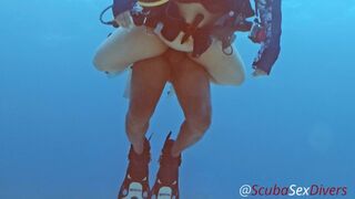 We take her bikini bottom off for some enjoyment at the bottom of the sea!