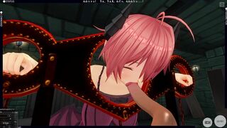 3D ANIME S&M Devil Beauty Tied Sucks Big Knob