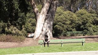 Teaser - Flashing my pussy at the park!
