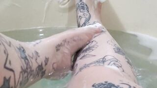 BBW soapy feet rub down