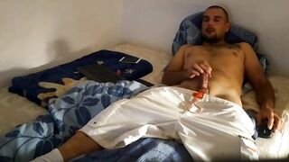 polish dude stroking to orgasm