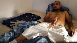 polish dude stroking to orgasm