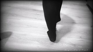 Blonde Sweetheart Shows Off Her Recent Stockings Foot Fetish Nylon High Heels Vintage