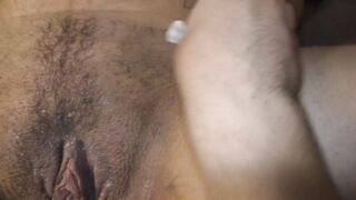 Sissy cuckold cleanup his wife after breeding group-sex! Huge creqampie and spunk fountain cleanup
