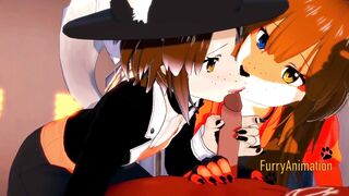 Yiff Yaoi Hentai 3D - 3-some Horse Luis (Horse) Naru (Fox) & Shiro (Dog)
