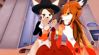 Yiff Yaoi Hentai 3D - 3-some Horse Luis (Horse) Naru (Fox) & Shiro (Dog)