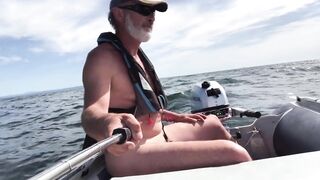 Undressed in the Boat & Beach. Schlong bouncing on the sea TRAILER