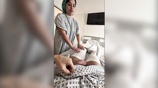 I fuck a stranger in the public hospital: deepthroat, screw hard and creampie