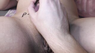 Cumslut wife get covered in dirty body writings like pervert cheap floozy
