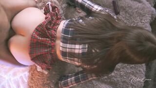 I came from school and screwed my stepbrother, Creampie