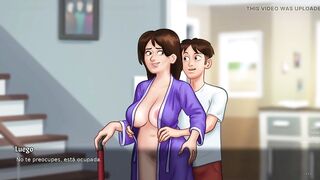 Nymphomaniac stepmother using her sex slave for her joy however this hottie wants - SUMMERTIME SAGA