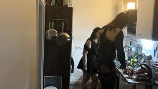 Kitchen Fisting Frenzy - Older Strumpets Stretched Wide Open