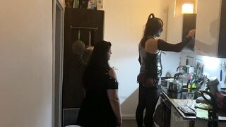 Kitchen Fetish Squirting Madness - Mature Harlots Drenched Everywhere