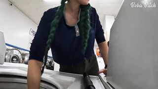 I Locked my Raiment in the Dryer at a Public Laundromat - ENF Public Masturbation and SQUIRT