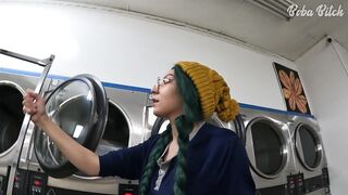 I Locked my Raiment in the Dryer at a Public Laundromat - ENF Public Masturbation and SQUIRT
