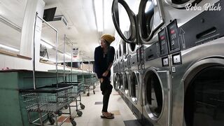 I Locked my Raiment in the Dryer at a Public Laundromat - ENF Public Masturbation and SQUIRT