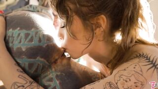 Tattoo Lesbians play with big ANAL toys - SQUIRTING on Eden Ivy - ATM, pussy licking