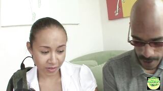 Hawt cutie gets a lesson from her friends big black cock dan