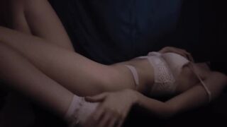 Seductive erotic performance. Gorgeous art web camera model makes affectionate orgasmic masturbation.
