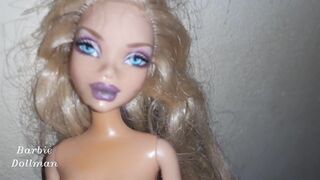 Precum in all my doll golden-haired face