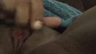 Clit jumping orgasm with Ebony teen