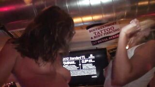 Avid Coeds’ Cunt Flashing Contest