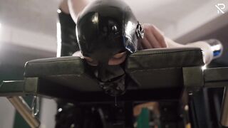 Fuckmachine on Spanking Bench