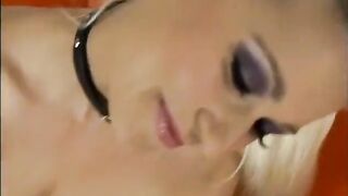 Good cumshot on the trimmed muff of Cindy Crawford in this hot pov oral job fun scene