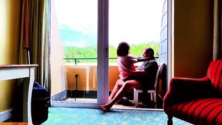 Dark clouds and storms brewing but it can't stop us from fucking in our hotelroom