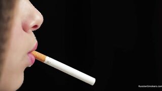 Ultra HD Russian Gal Smokin' Cigarette Seaside