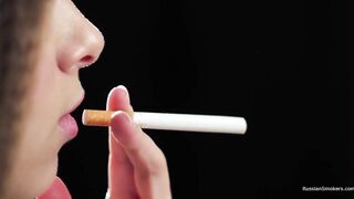 Ultra HD Russian Gal Smokin' Cigarette Seaside