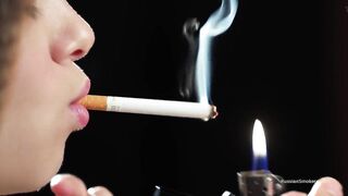 Ultra HD Russian Gal Smokin' Cigarette Seaside