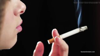Ultra HD Russian Gal Smokin' Cigarette Seaside