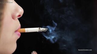 Ultra HD Russian Gal Smokin' Cigarette Seaside
