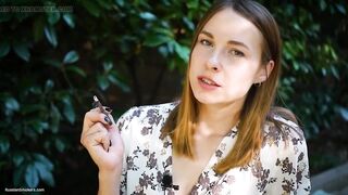 Evgeniya Is Smokin' Beefy Cigarette