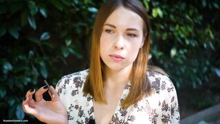 Evgeniya Is Smokin' Beefy Cigarette