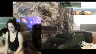 Squirting Gamer Bitch plays Warzone with randoms and touches herself.