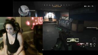 Squirting Gamer Bitch plays Warzone with randoms and touches herself.