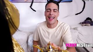 Curvy Stepsis Gives Me 3 Wishes For Rubbing Her Lamp On Halloween
