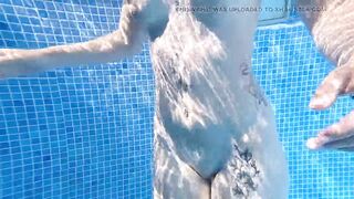 Stripped Pool Tease and Masturbation Whilst This chab Watches