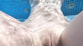 Stripped Pool Tease and Masturbation Whilst This chab Watches
