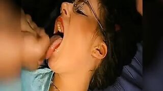Glasses Drenched - Floozy Takes Endless Facials and Cumshots