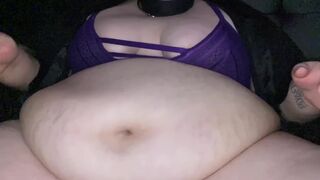 SSBBW SLO-Mo belly play bouncing/slapping