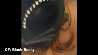 Ebony Sloppy Blowjob POV Black Becky