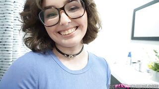 Hot Nerdy Stepsis Talks Me Into Blowing My Load in Her - Leana Lovings -