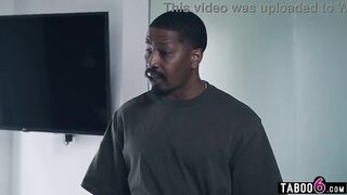 Black stepdad spanks teen stepdaughter butt for being a slut