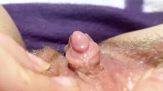 Massive clitoris rubbing and jerking orgasm in extraordinary close up masturbation