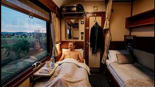 Hotwife meets a bull on a train while cuckold husband listens in ( AI Generated )