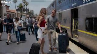 Hotwife meets a bull on a train while cuckold husband listens in ( AI Generated )